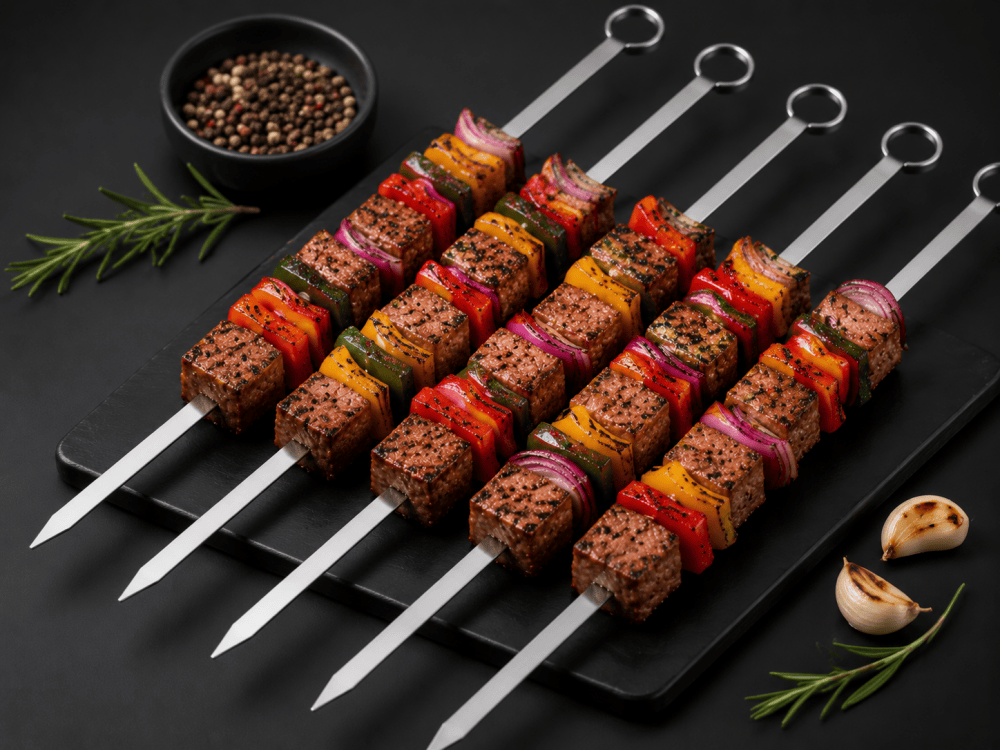 Stainless steel kebab skewers