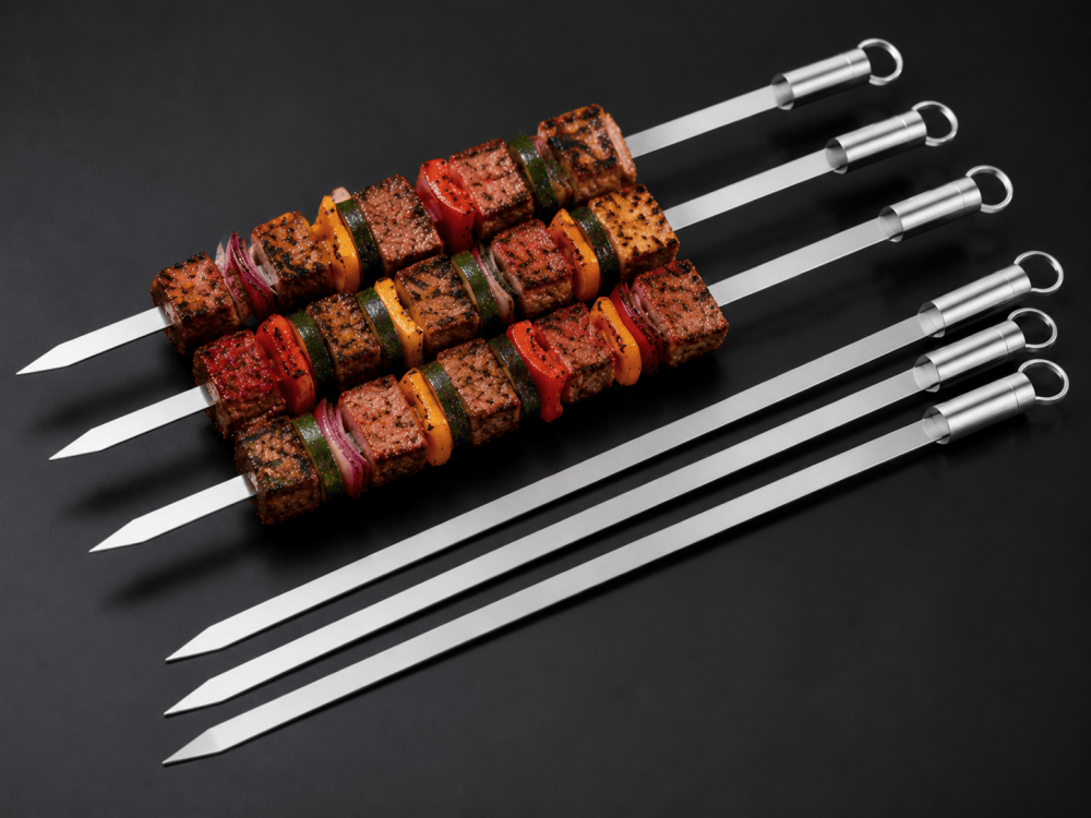 Stainless steel BBQ skewers