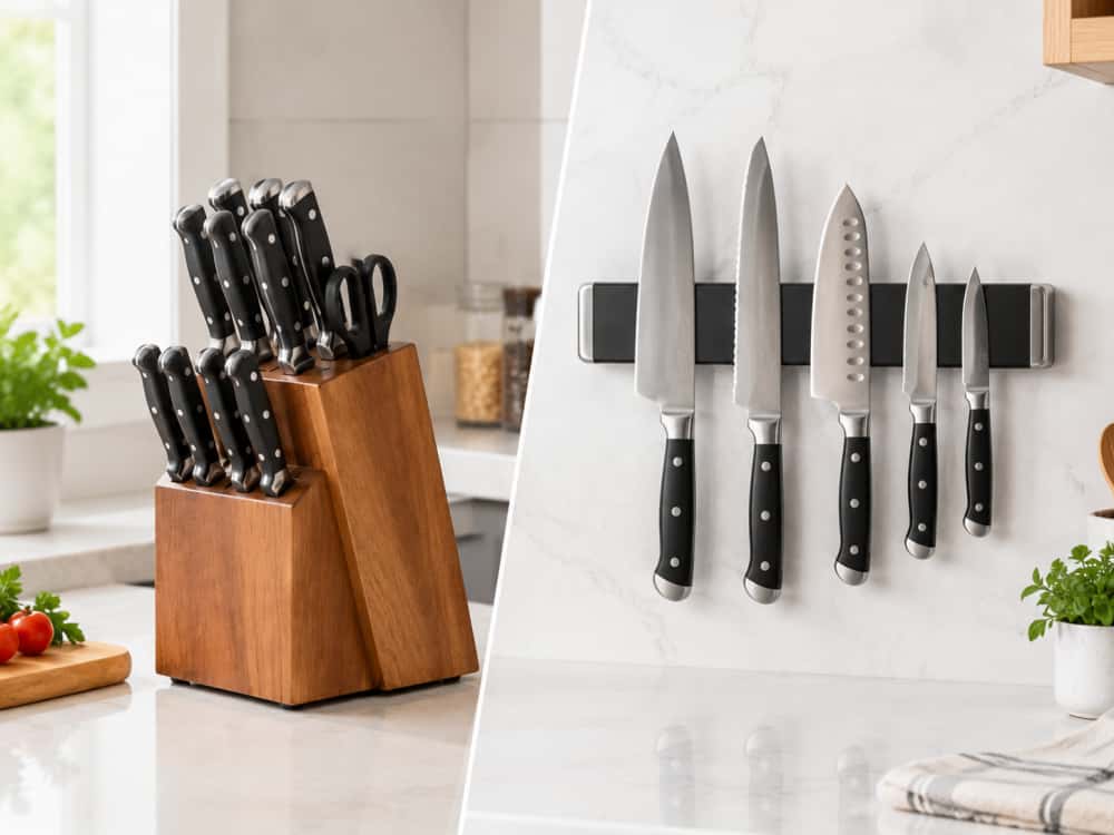 Knife Block vs. Magnetic Knife Holde
