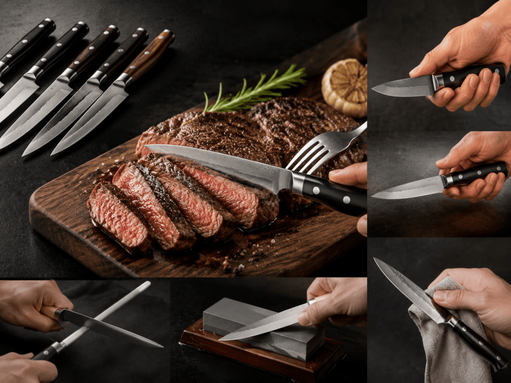 Premium steak knife guide