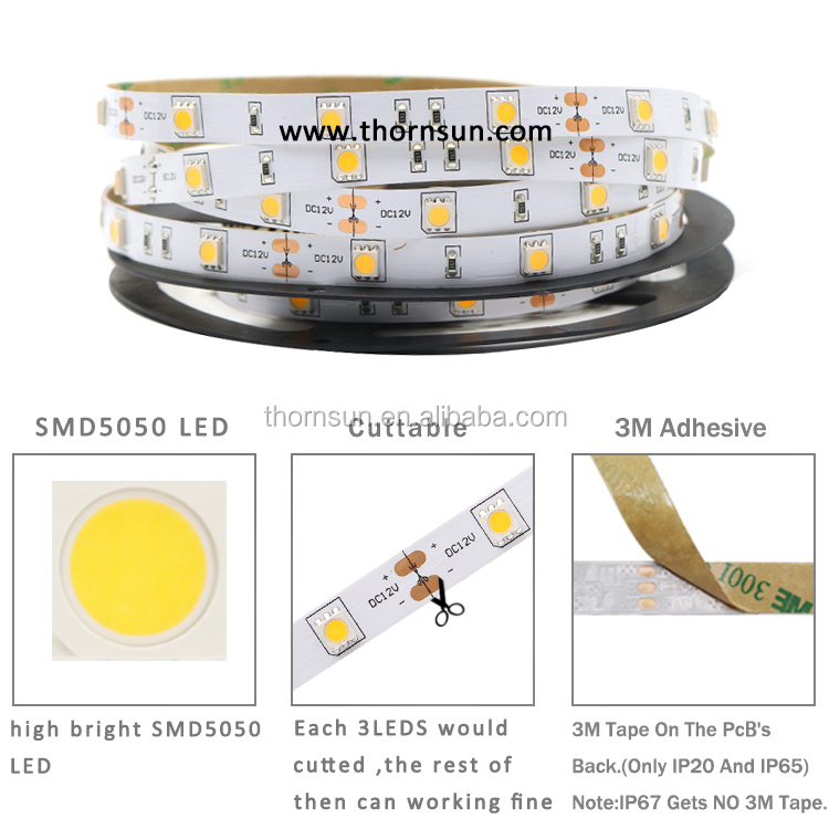 LED light strip for mirror cuttable