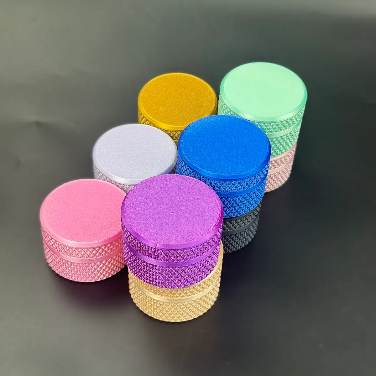 the solid colour cases grouped on the table