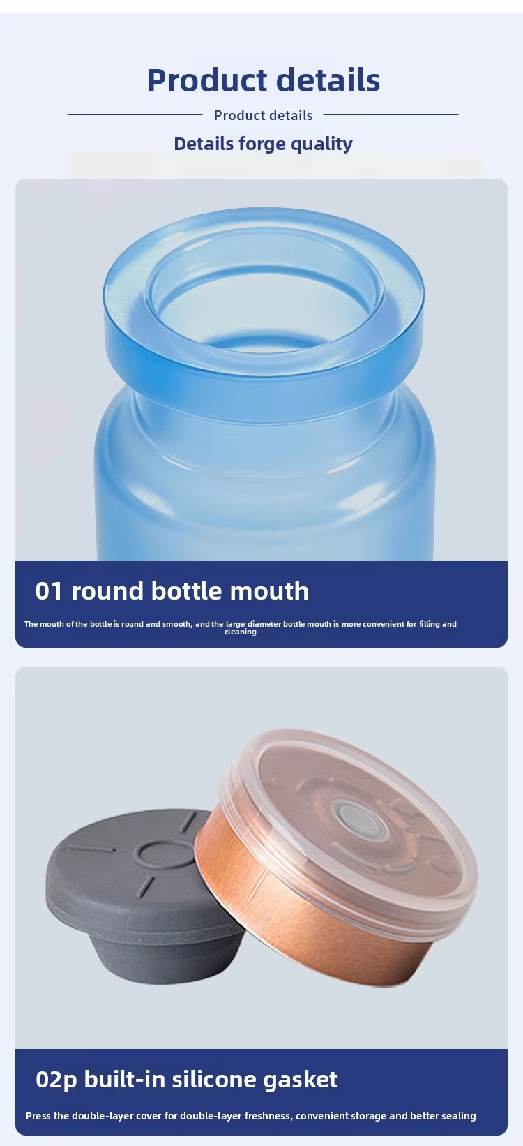 10ml medical grade pill vitamin bottle, precision screw cap, BPA free, cylindrical plastic packaging, suitable for bulk wholesale OEM healthcare
