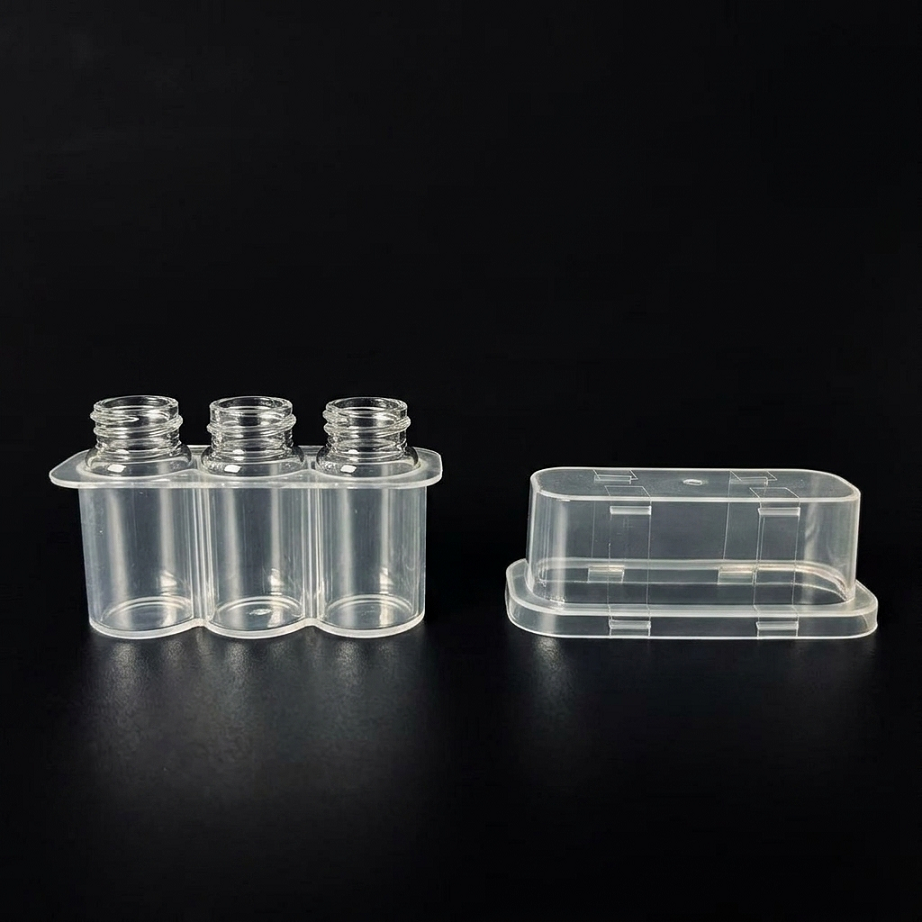 Wholesale Custom 3ml 3-piece Clear PP Plastic Sterile Vaccine Storage Box Small Vial Holder UV Printing Fast Wholesale Delivery