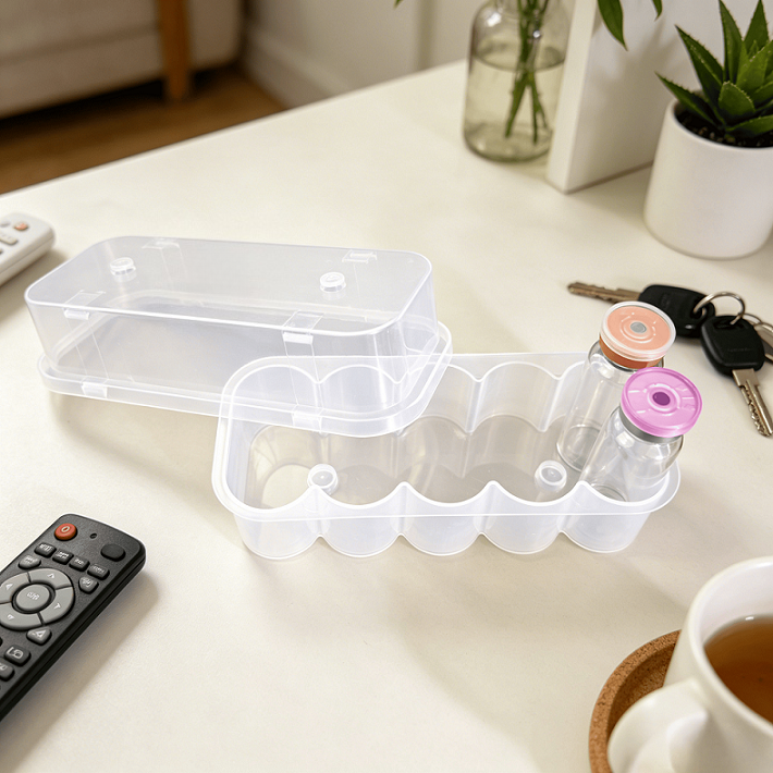 High-quality BPA-free PP 20ml sample vial holder box, bulk wholesale, OEM customization, lyophilized sample storage box for cold chain laboratory use