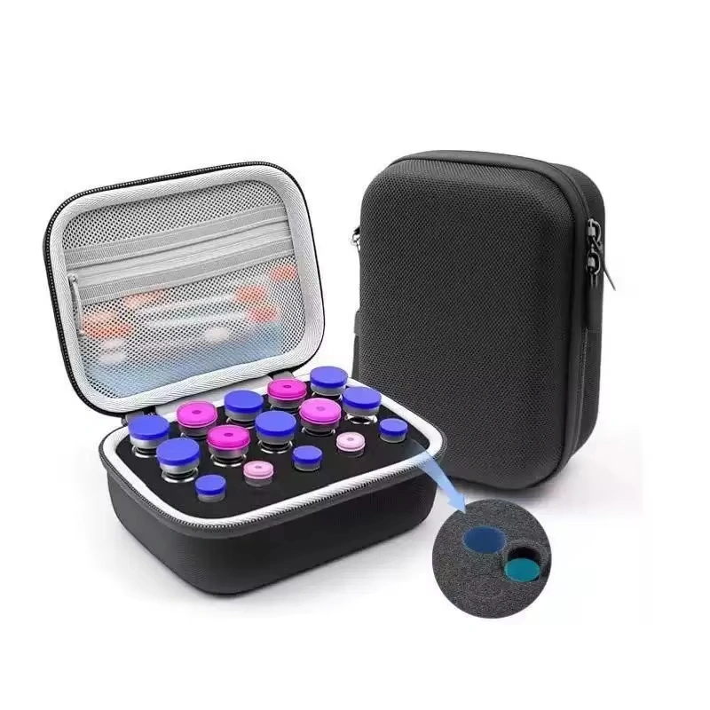 Custom Soft Lining EVA GLP-1 Medication Travel Case is specially designed for storing and transporting GLP-1 injection pens, insulin vials, and other diabetic supplies.