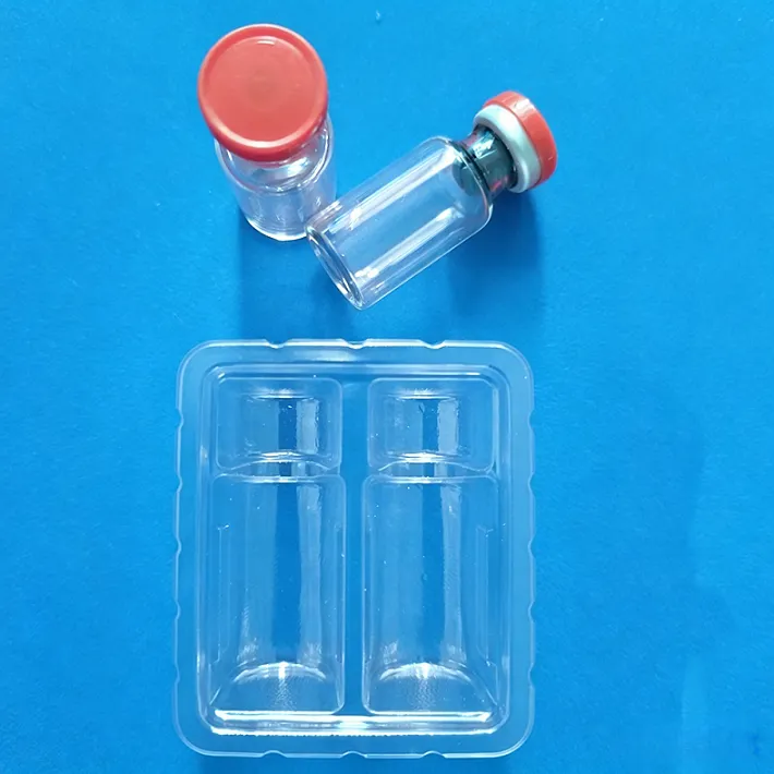 Transparent Plastic Injection 3ml Vial Tray Disposable Blister Medicine Packaging Tray for Pharmaceutical Peptide Packaging Box