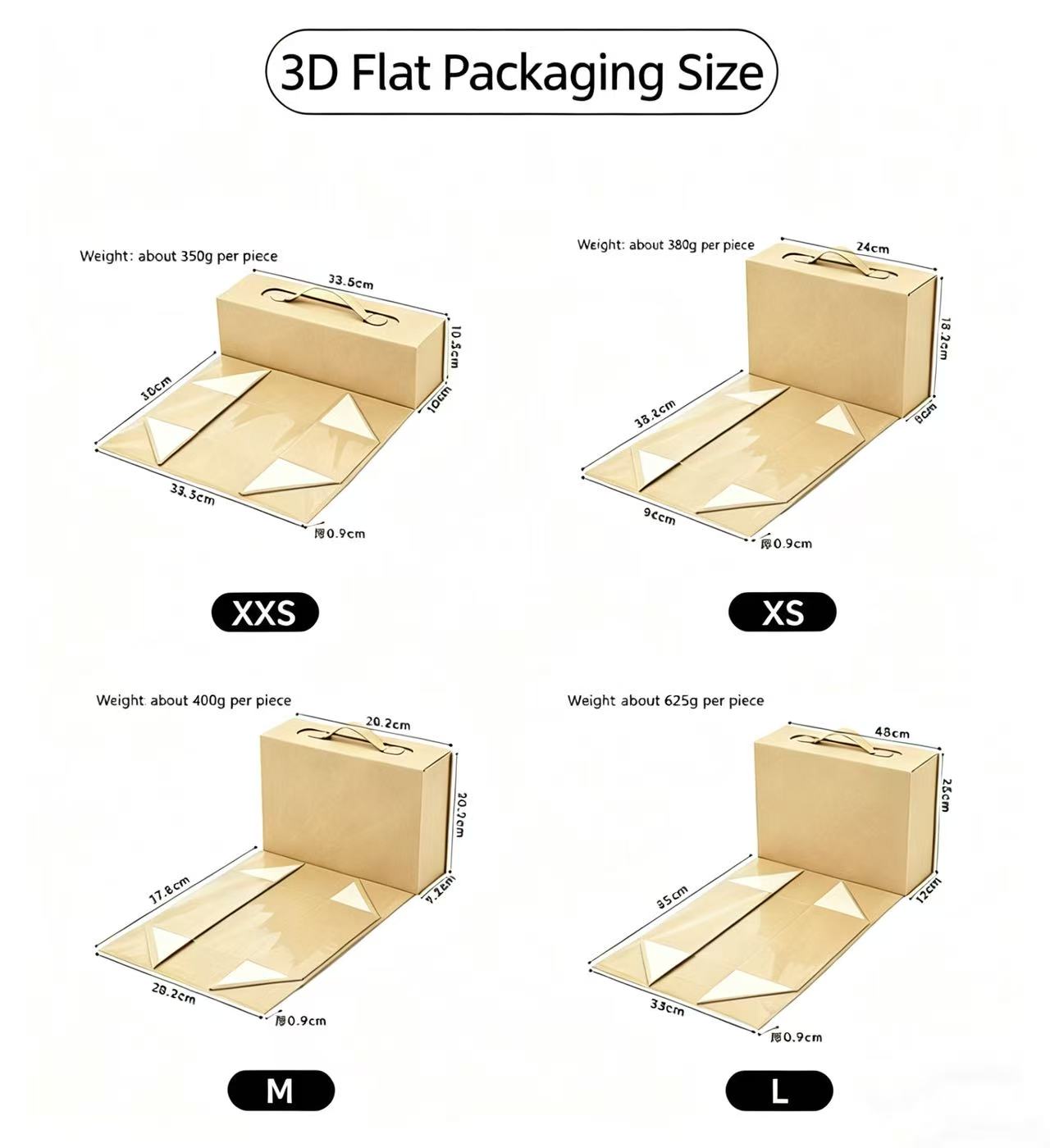Multicolor Ribbon - Handle Gift Boxes (33.5x25x12cm) – Foldable Rigid Paper Packaging