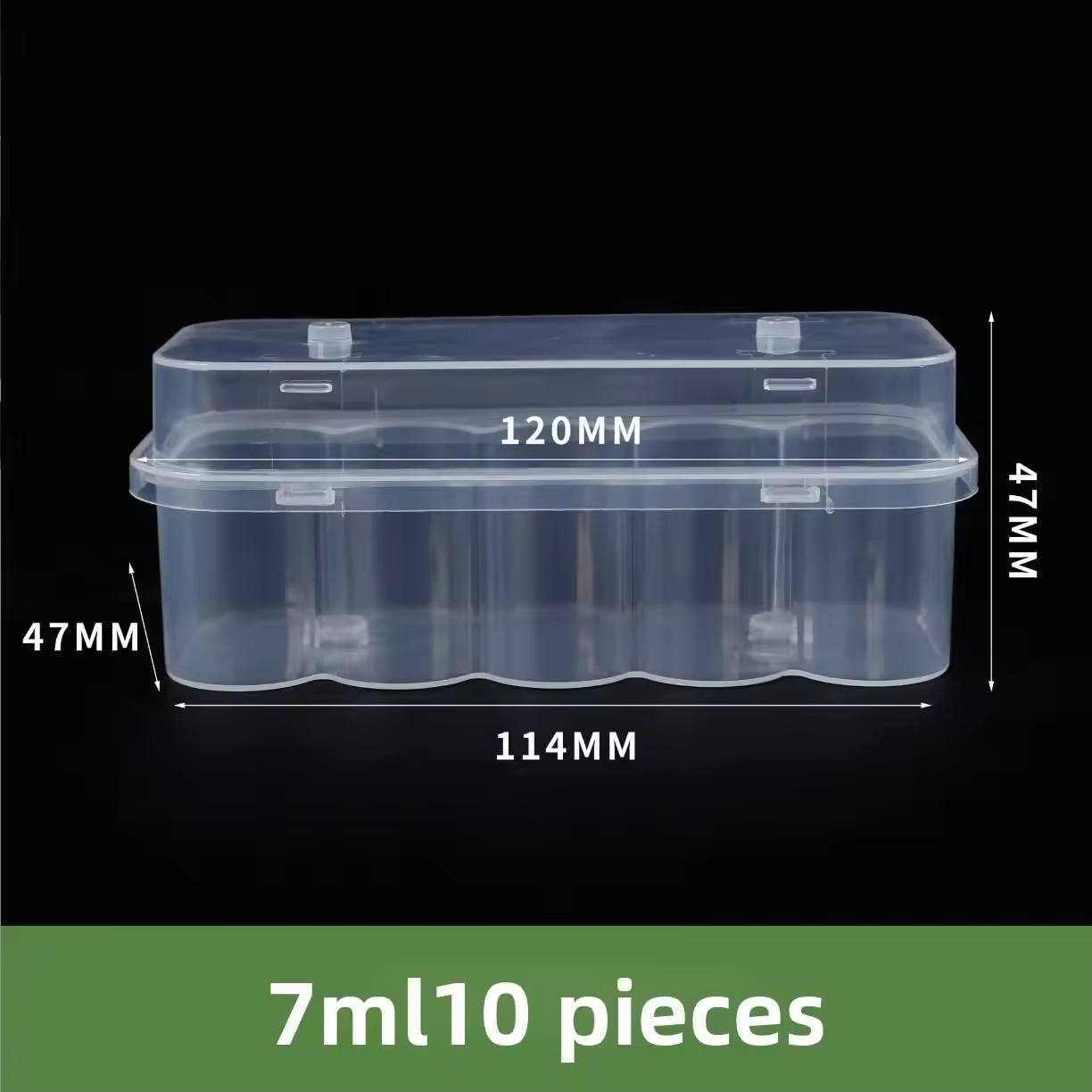 Manufacturer-grade Xilin 7 mL PP Plastic Rectangular Sampling Boxes Lids 10-count Pack Transparent Vials Lyophilized Powders