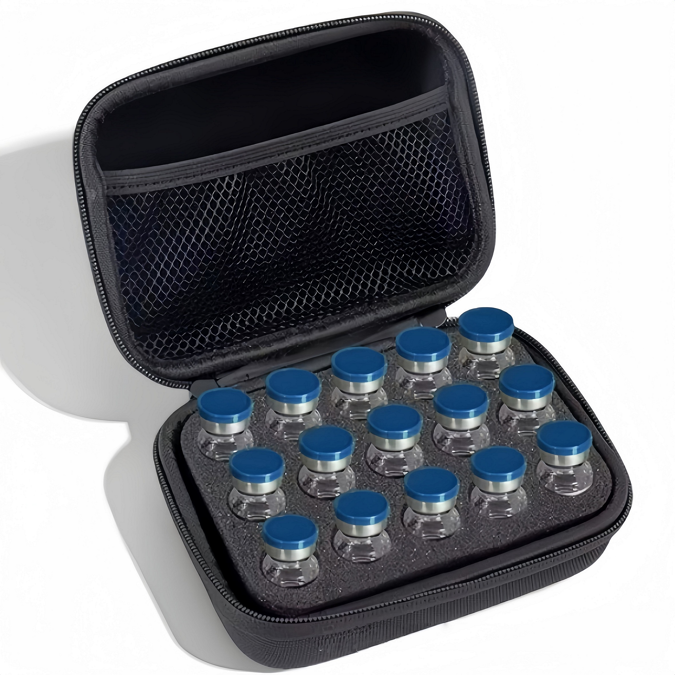 Custom Soft Lining EVA GLP-1 Medication Travel Case is specially designed for storing and transporting GLP-1 injection pens, insulin vials, and other diabetic supplies.