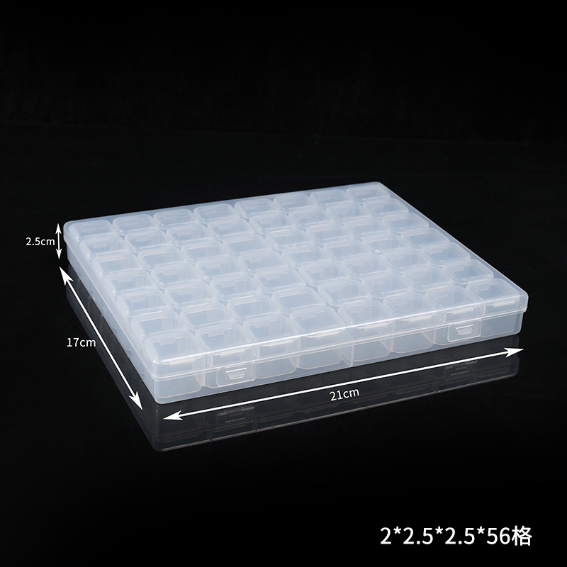 Nail Art Accessories Gift Box Storage Box Plastic Transparent PP Box Jewelry Small Parts Organizer Desktop