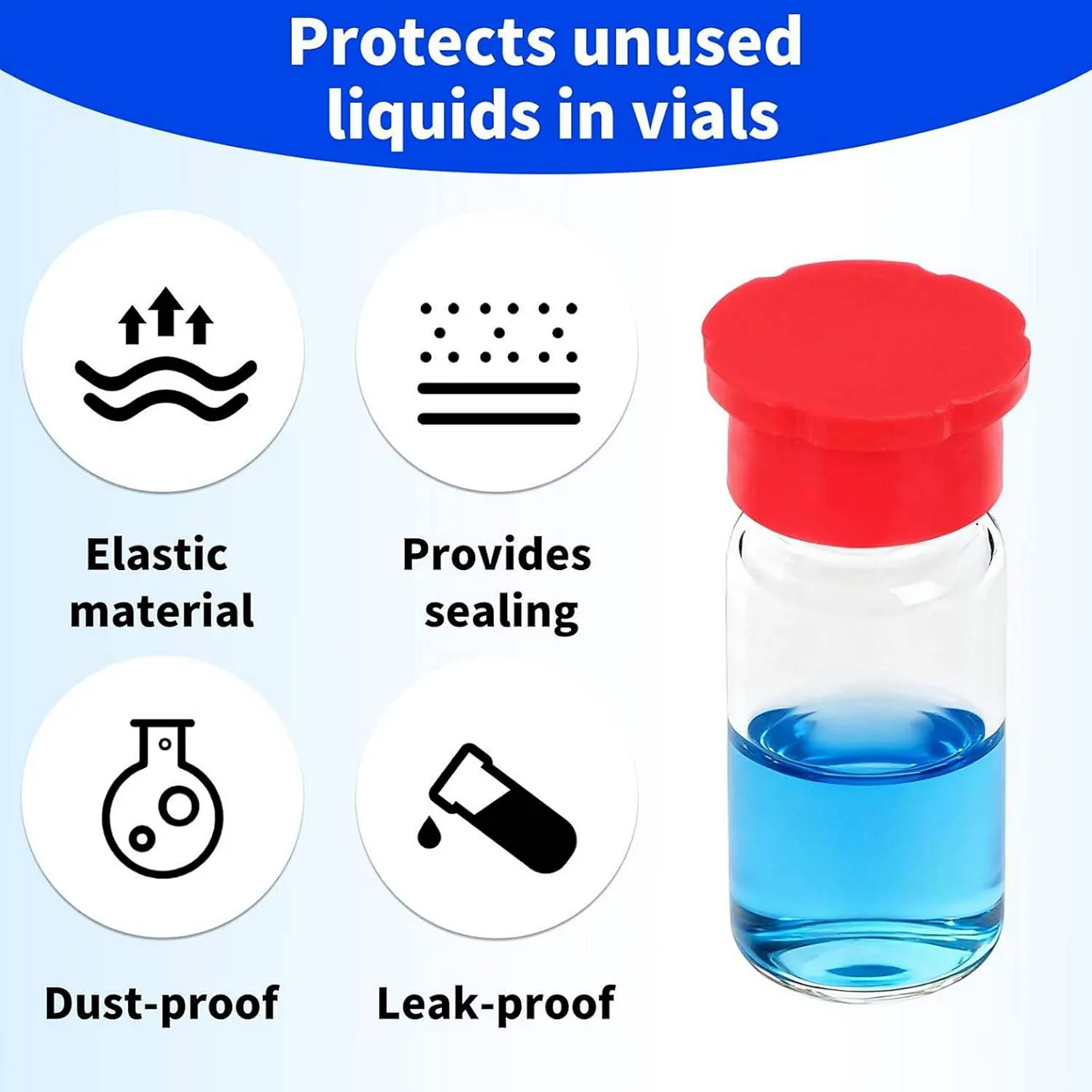 3ml Ampoule Insulin Cap 5ml Laboratory Silicone Protective Cap 10ml Injection Bottle Dust Cap Can Be Repeated and Customized
