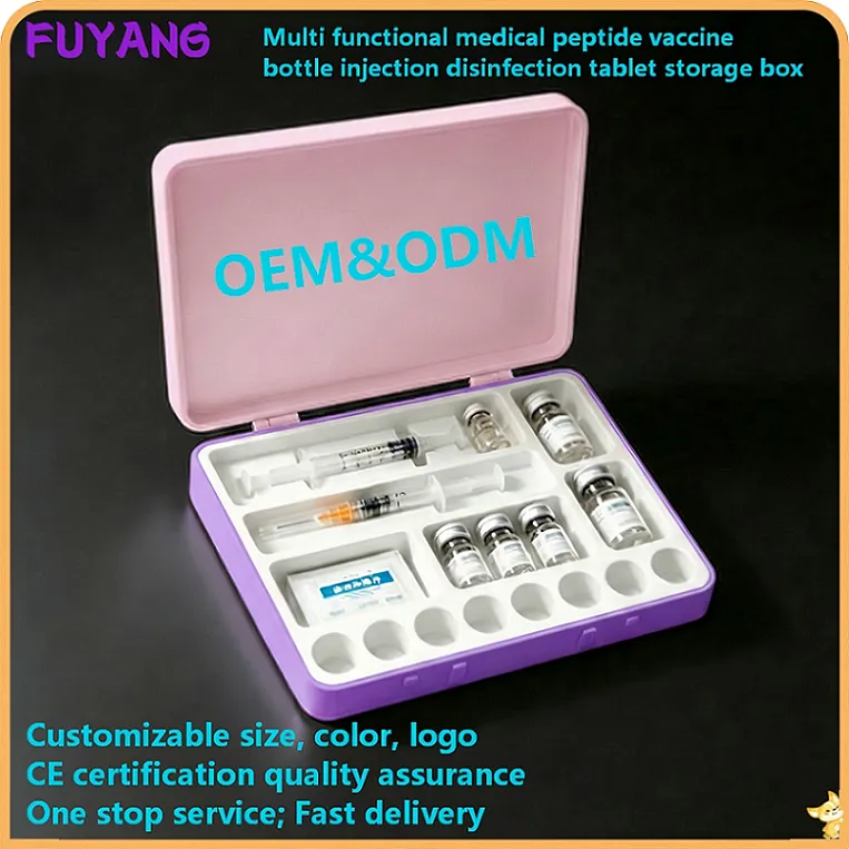 High-end medical sterile peptide and vaccine multifunctional flip-top storage box, customizable in size, color, and logo