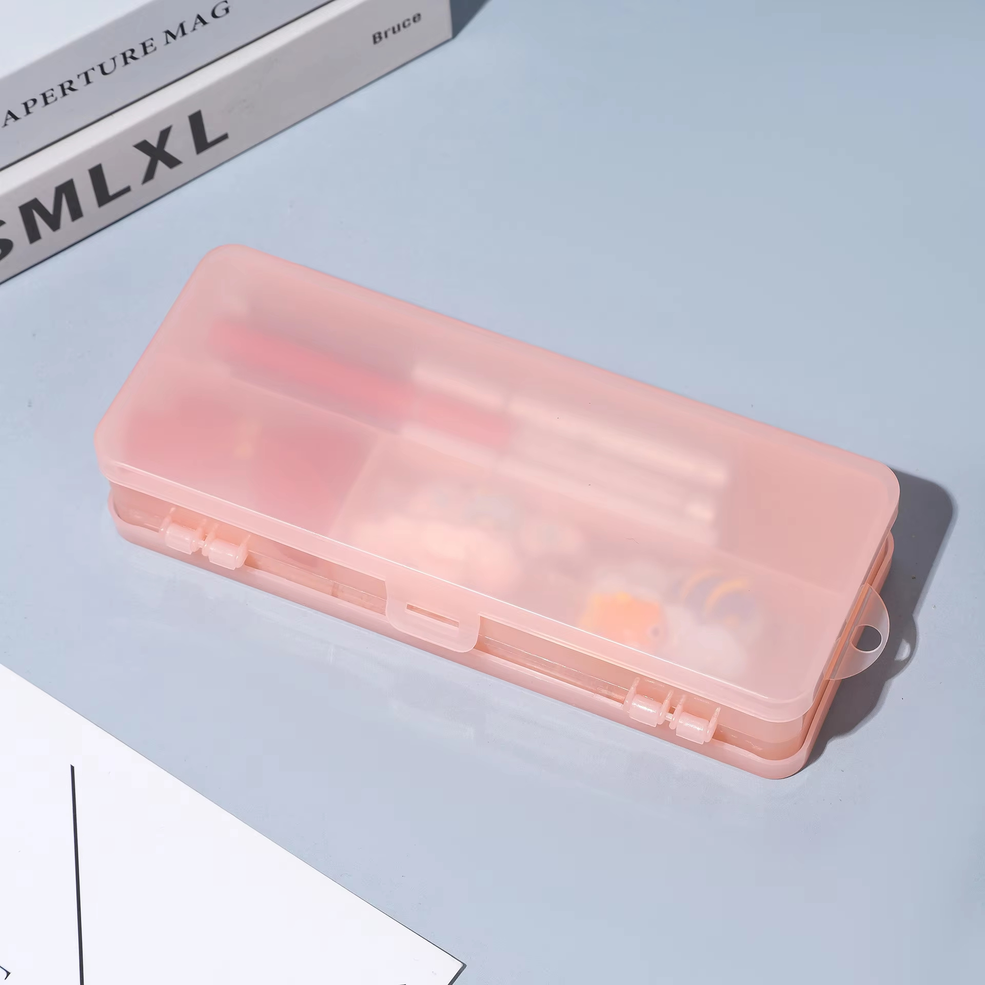 PP Plastic Frosted Storage Box Large Medium Small Double-Layer Multi-Use DIY Rectangular Plastic Box