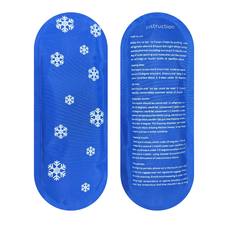 Portable manufacturer-made insulin cooling bag, ice pack, cold thermal insulation, reusable, foldable, EVA material, multi-layer material, compression-resistant, crush-resistant, and waterproof.