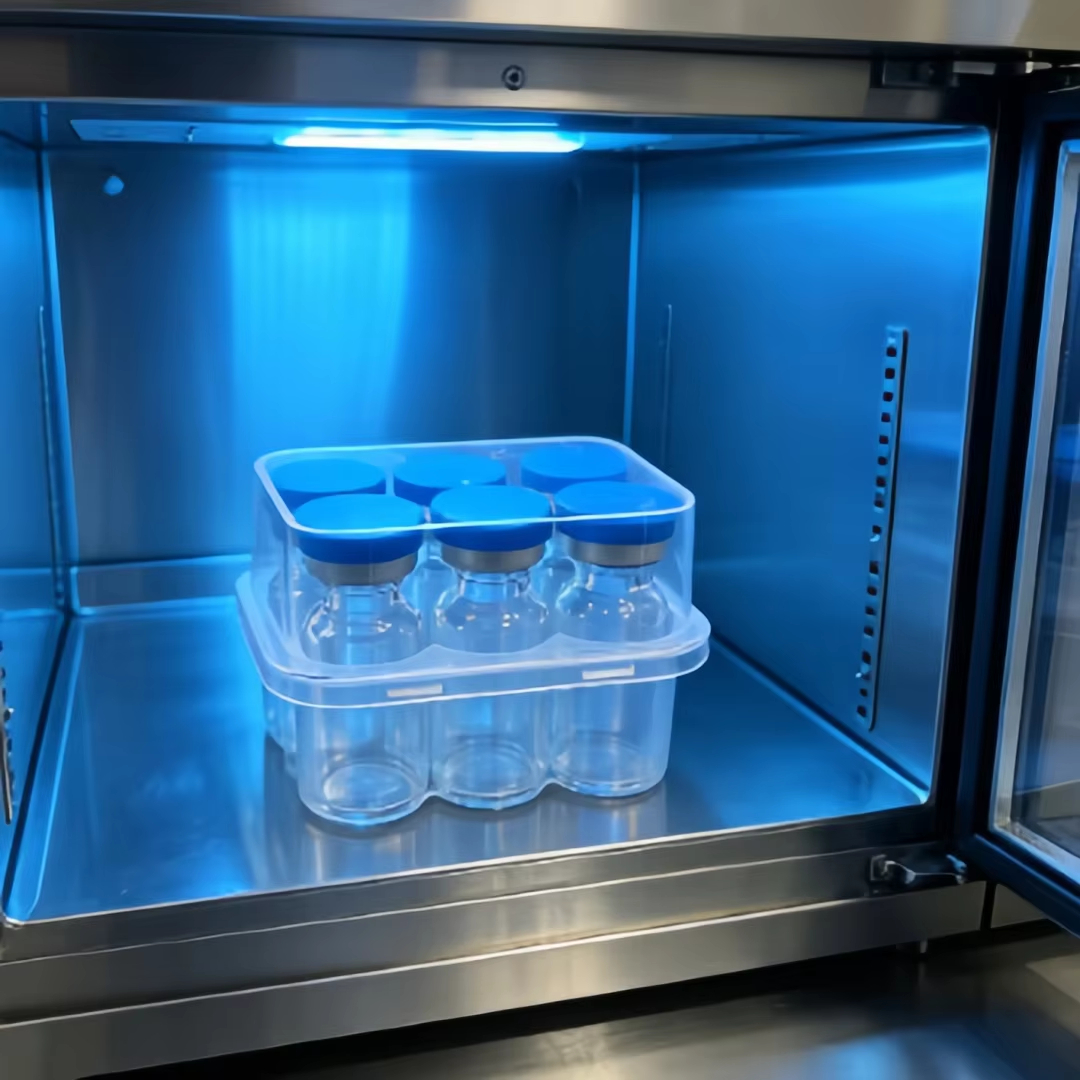3ml 6-Pack Transparent Plastic Vial Box Freeze-Dried Sample Case PP Vial Holder Organizer for Bio-Reagent & Scientific Sample