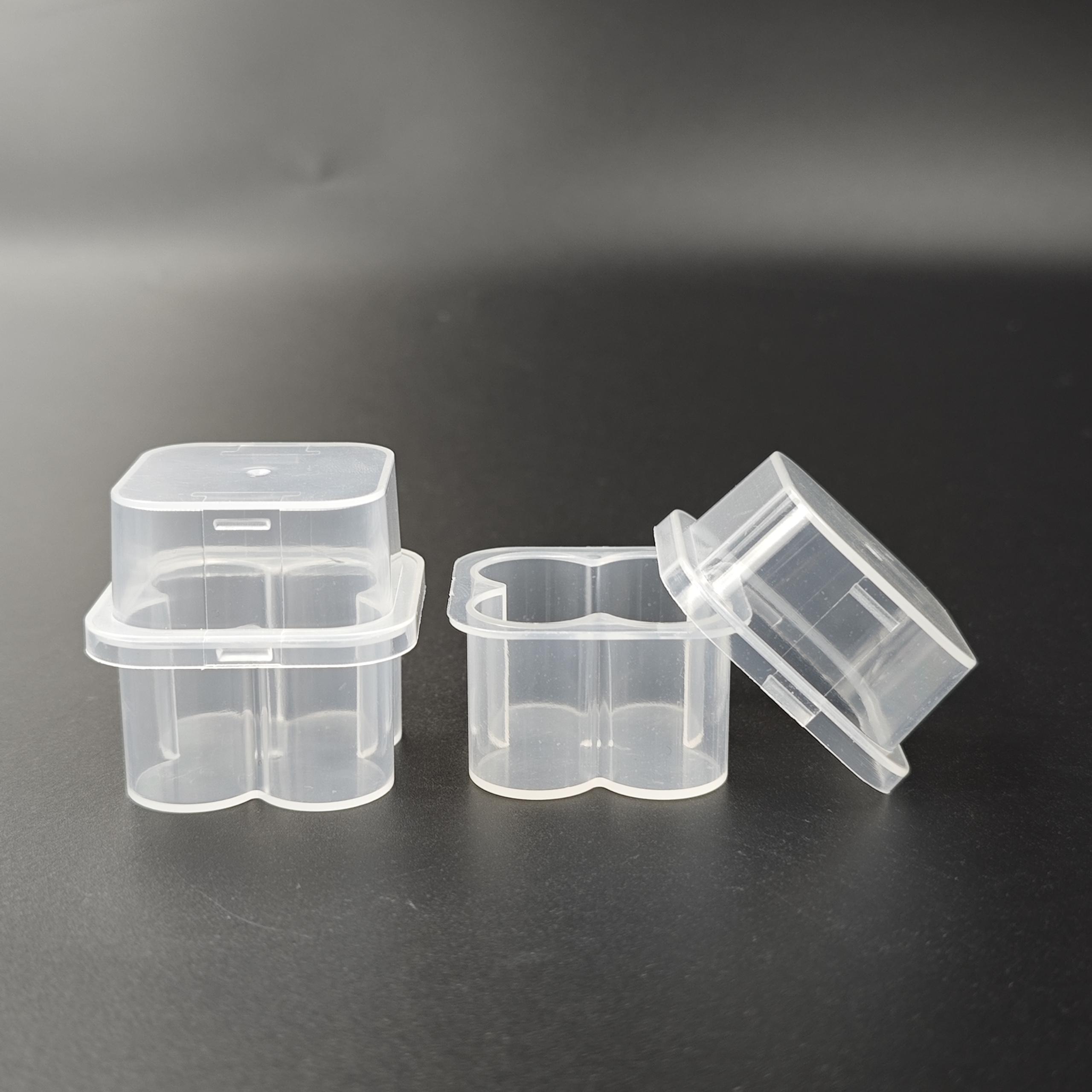 3 ml 4-piece set transparent PP tube rack OEM high quality BPA-free biological reagent storage box plastic tube rack organizer for laboratory cold chain use