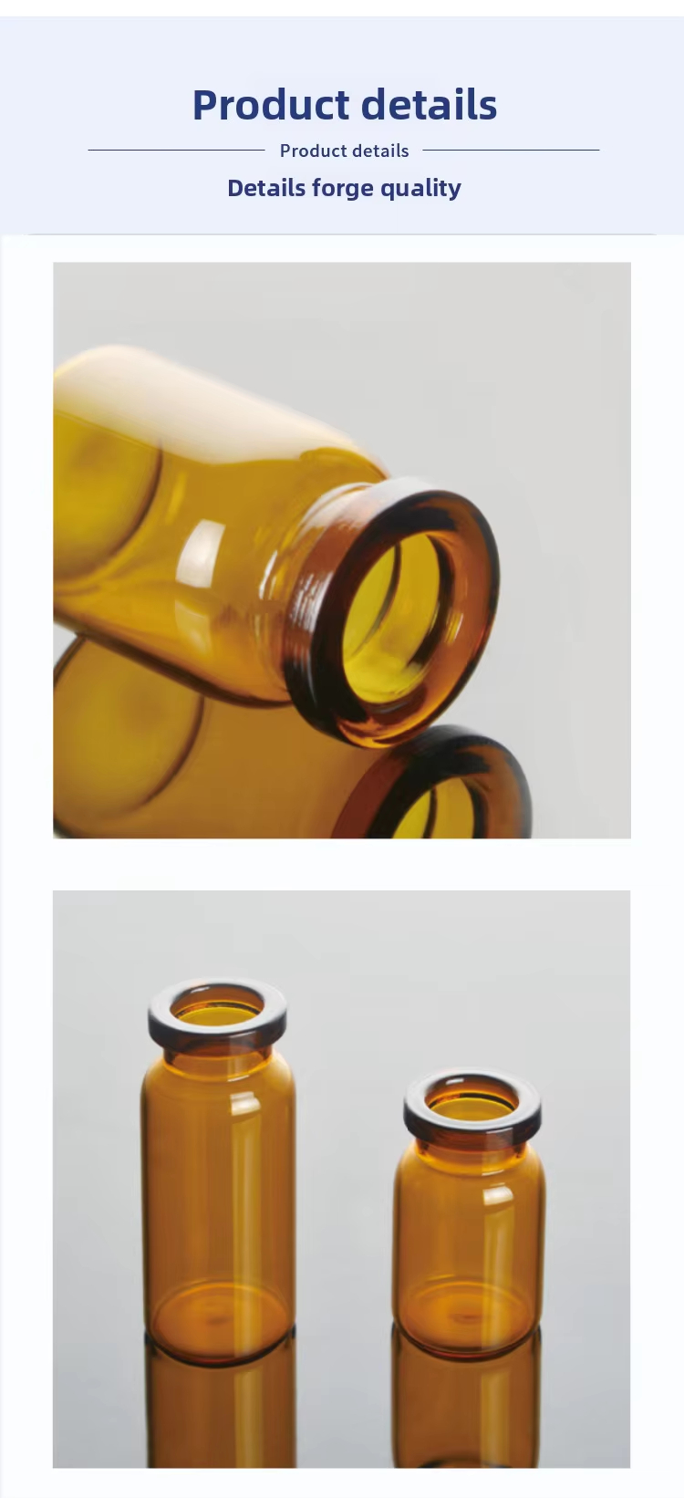 Transparent Amber Borosilicate Glass Bottles Bulk Wholesale OEM High-Quality Medical Beauty Essence Lyophilized Powder Skincare Cream