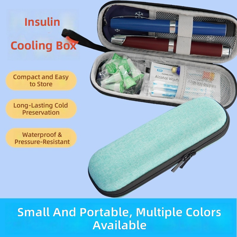 Insulin cooler bag outdoor portable EVA anti-drop storage bag thermal insulation ice pack cooler box ice pack cooler bag