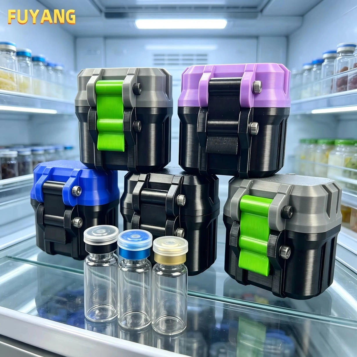 Multi-Size Peptide Storage Box Insulin Bottle Box GLP1 Travel Medical Refrigerator Protective Glass Bottle Storage Box Large Capacity