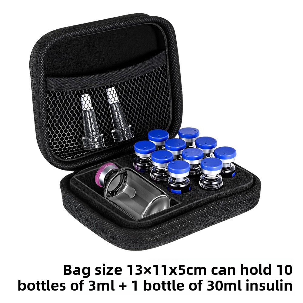 WholesaleLarge Capacity Peptide Case Insulin Storage Box Travel Medical Vial Organizer Cooling Medicine Bag Shockproof Container