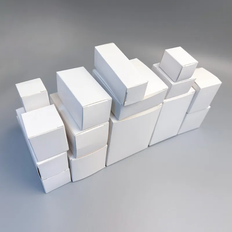 Stacked White Paper Gift Boxes — Custom Rigid Packaging for Home Use, Ideal for Origami Paper Gift Box and Paper Source Gift Box Designs