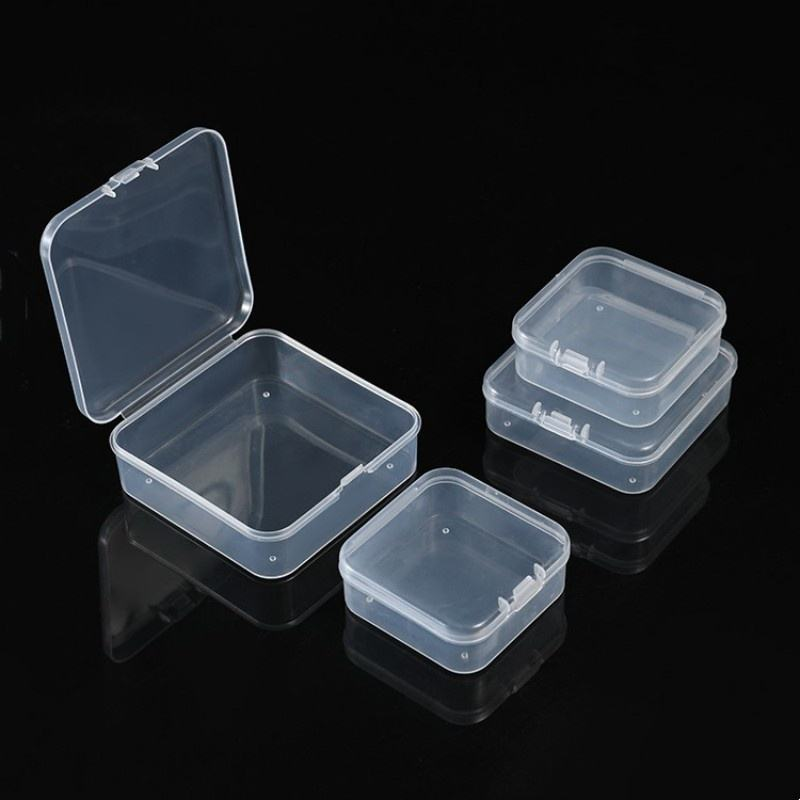 Transparent Square PP Plastic Storage Box for Jewelry Packaging