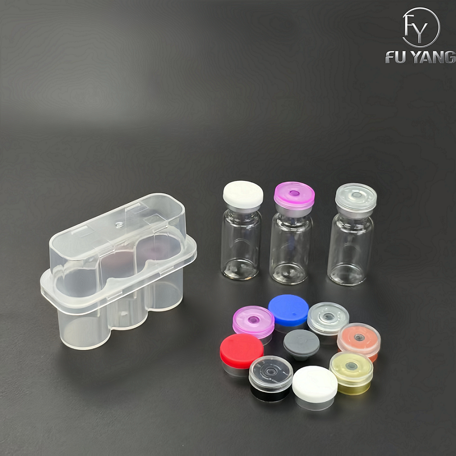 3ml 3-vial complete packaging kit with cloud-shape PP case glass vial butyl stopper and aluminum cap