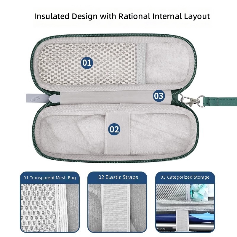 EVA portable insulin storage bag, medical medicine cooling case, outdoor portable ice pack, portable foldable