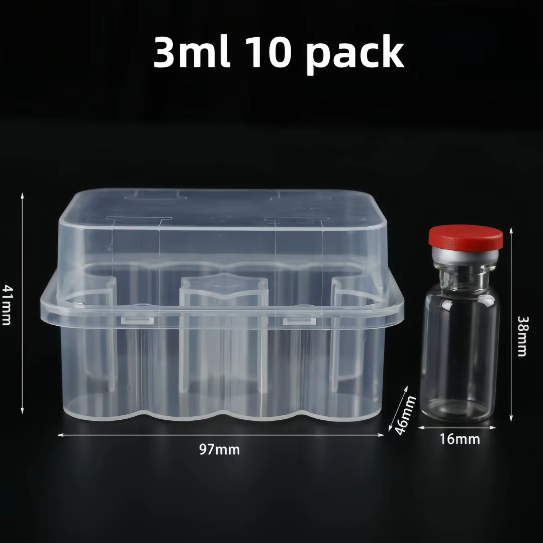 3ml 10 Vials Recyclable Plastic Custom Logo Silk Screen Printed Foldable Bottle