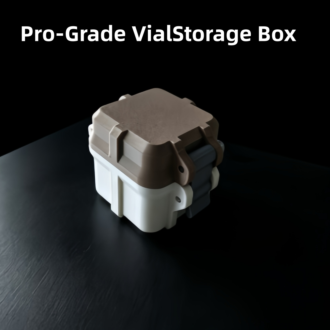 3ml 4-well stackable laboratory sample vial storage box OEM shockproof foam lining lyophilized powder storage box high quality