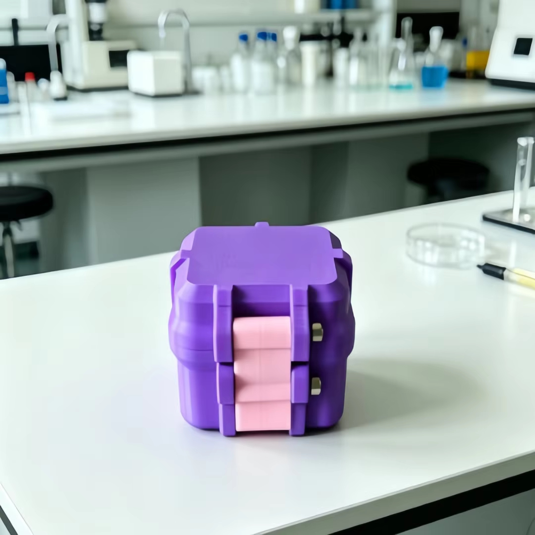 3ml 4-slots OEM Logo PETG Vial Storage Box BPA-Free Shockproof Freeze-Dried Powder Case Bulk Fridge-Safe Bio-Reagent Organizer