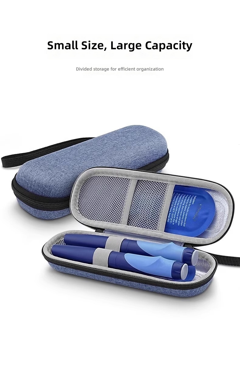 Factory-direct insulin bag, best-selling insulin cooling storage case, medical supplies travel storage bag, with temperature display, daily insulin pen storage case, suitable for insulin vials, insulin pen bag