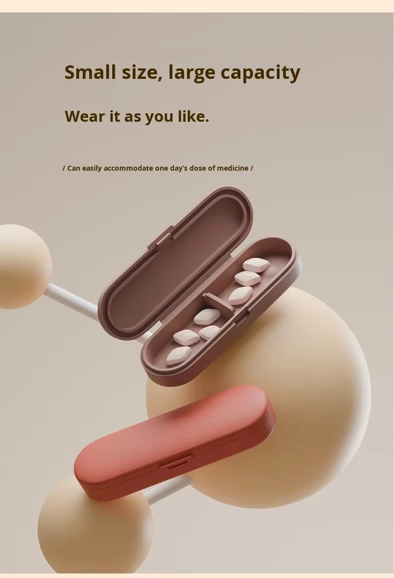 Travel Plastic Pill Box Portable Light-Proof Mini Compartment Pill Organizer for Medicine Packaging Packaging Plastic Box