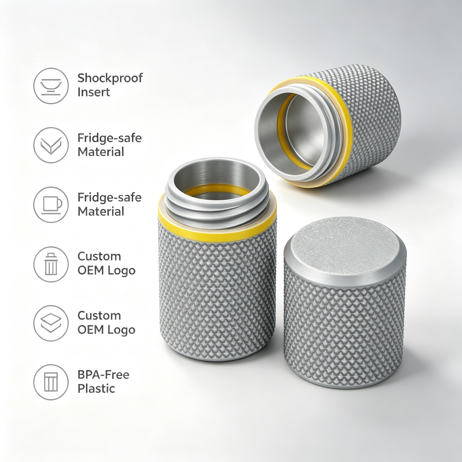 Custom Cylindrical Peptide Storage Box 3ml Holds Multiple Vials Reusable Storage Case Peptida Vial Box Portable Protective Packaging