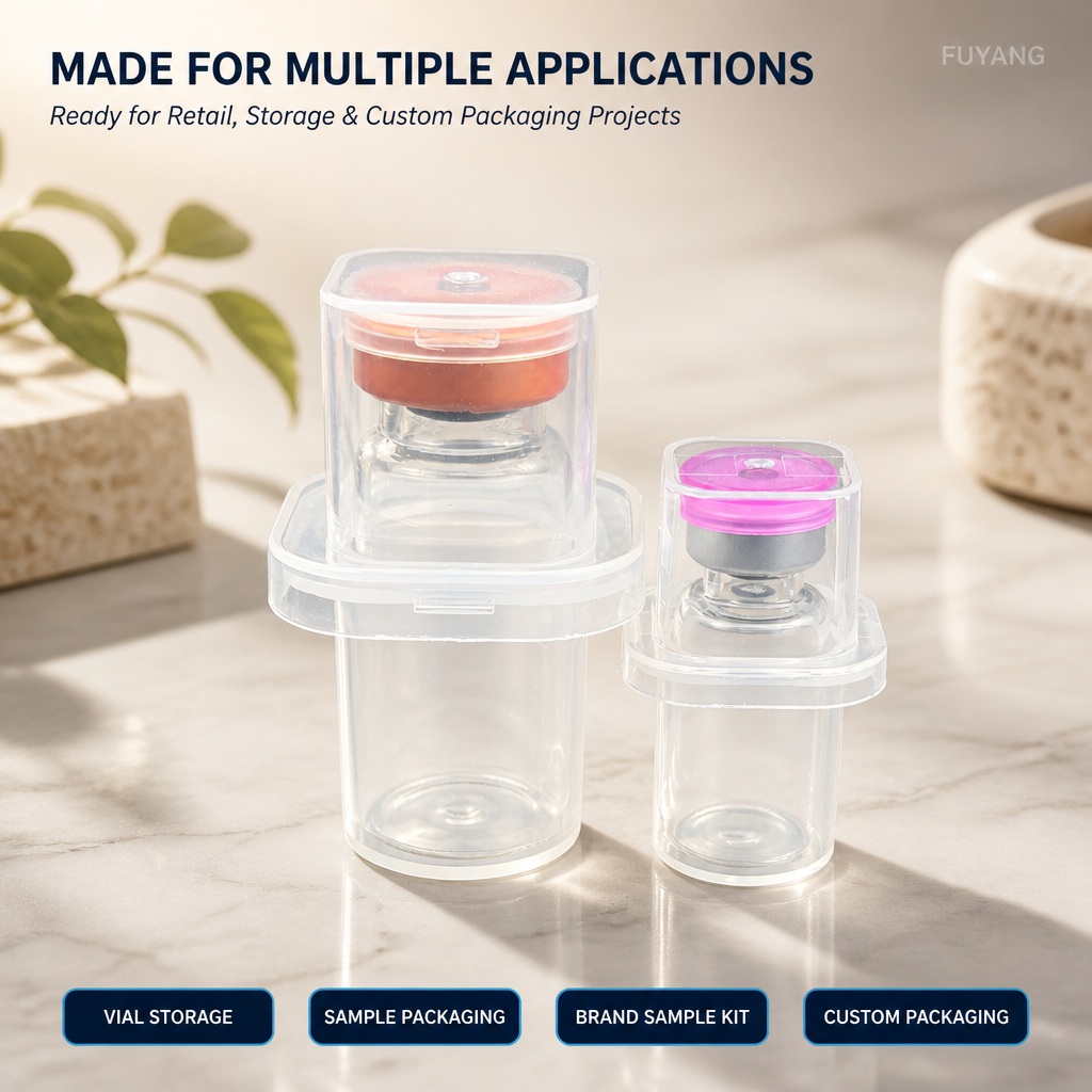 FY peptide vial box packaging box for 10ml and 3ml vial protection.