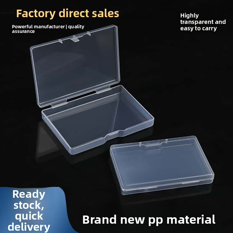 Rectangular PP Transparent Plastic Business Card Box, Playing Card Fishing Gear Card Box, Spare Parts Plastic Packaging Box, Card Box