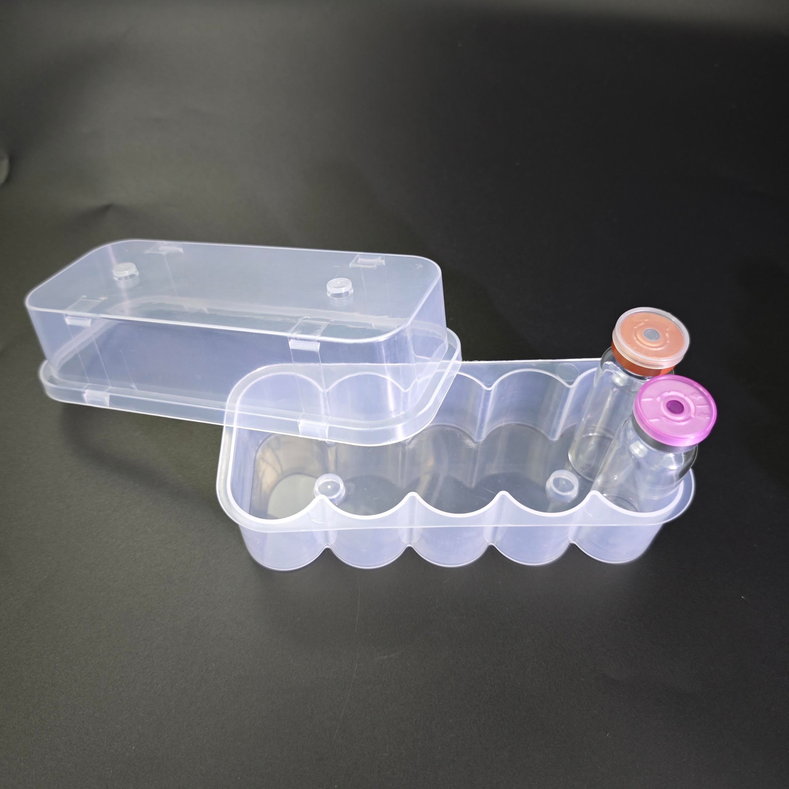 High-quality BPA-free PP 20ml sample vial holder box, bulk wholesale, OEM customization, lyophilized sample storage box for cold chain laboratory use