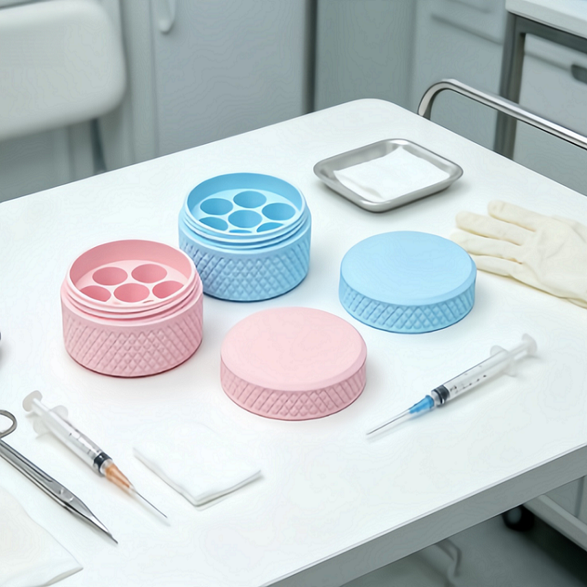Custom Cylindrical Peptide Storage Box 3ml Holds Multiple Vials Reusable Storage Case Peptida Vial Box Portable Protective Packaging