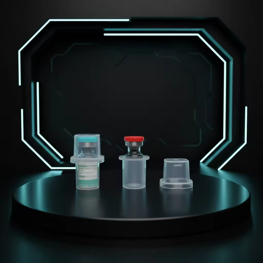 Product specifications: Multi-size PP transparent peptide packaging boxes with compartments, branded by Fuyang, available in custom sizes, ensuring clear and easy-to-read product information.
