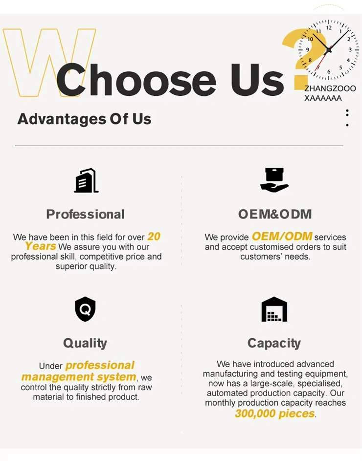 Why Choose Us - Fuyang Advantages: 20+ Years Professional Experience, OEM/ODM Services, Quality Management System, 300,000 Pieces Production Capacity