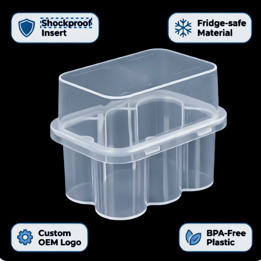 3ml 6-Pack Transparent Plastic Vial Box Freeze-Dried Sample Case PP Vial Holder Organizer for Bio-Reagent & Scientific Sample