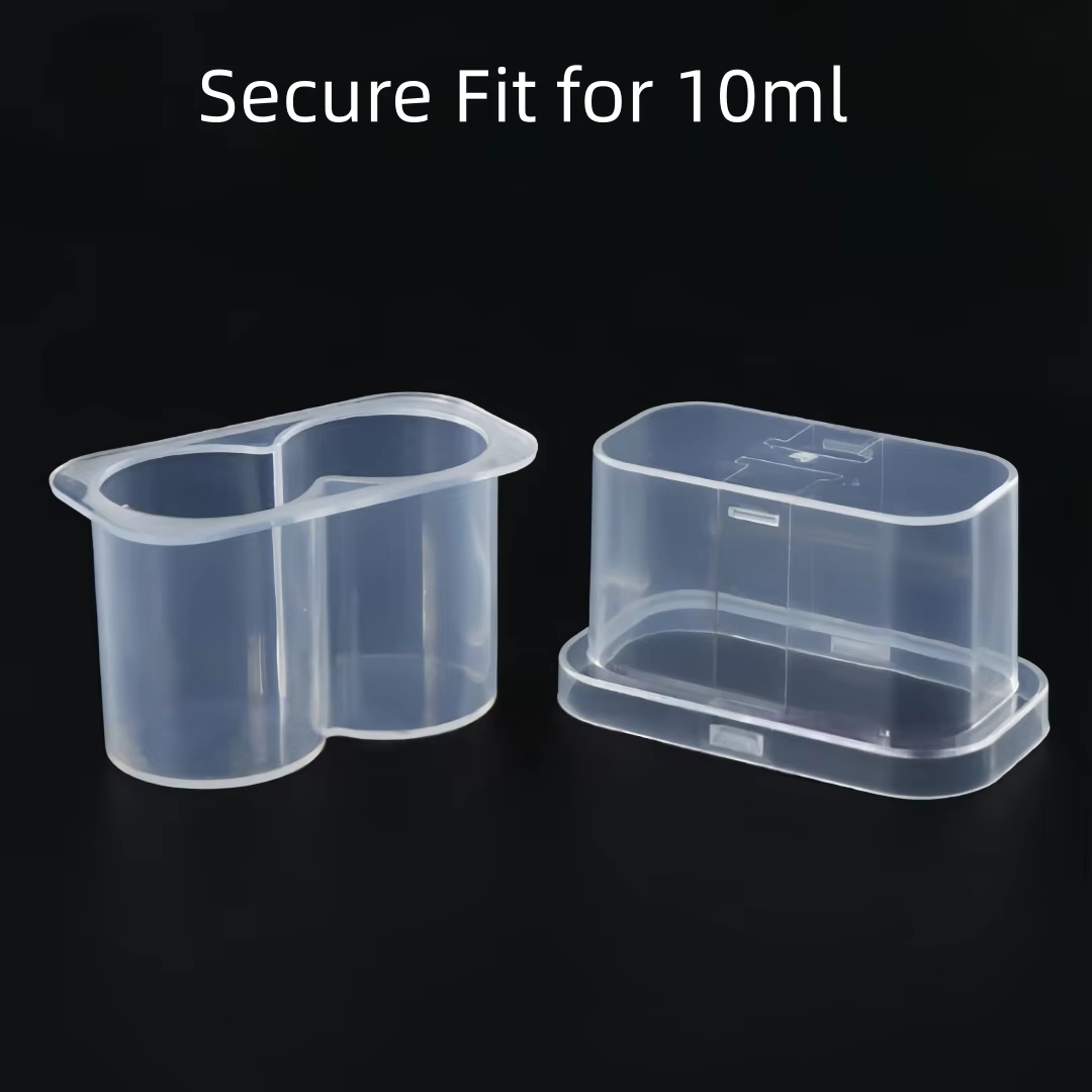 PP 2-Slot Vial Storage Box Sample Carrying Case 10ml Research Vials Shockproof Impact-Resistant for Laboratory Containers Bulk