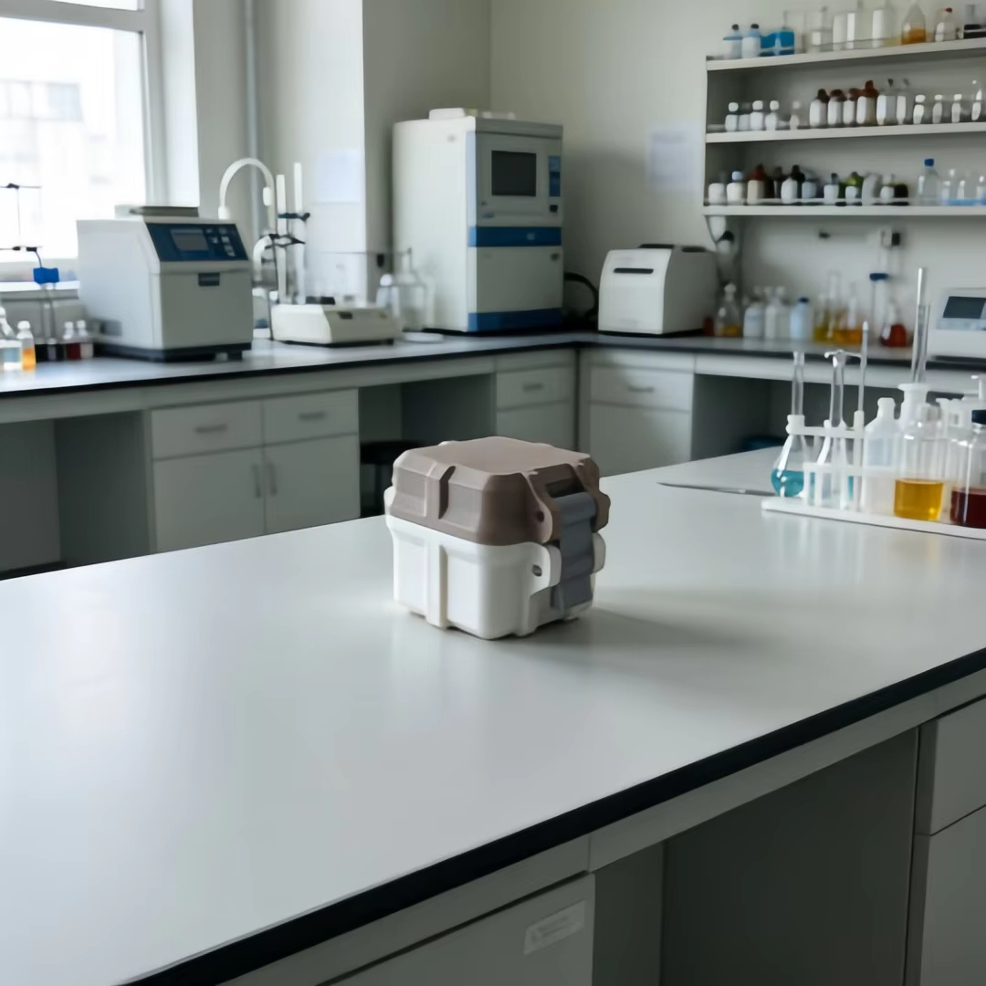 3ml 4-well stackable laboratory sample vial storage box OEM shockproof foam lining lyophilized powder storage box high quality