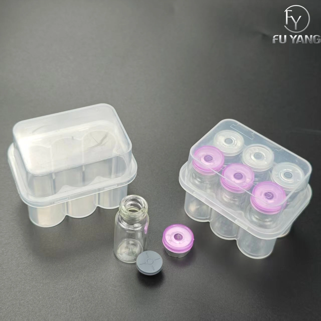 custom 6-pack vial PP case for brand sample retail packaging OEM ODM