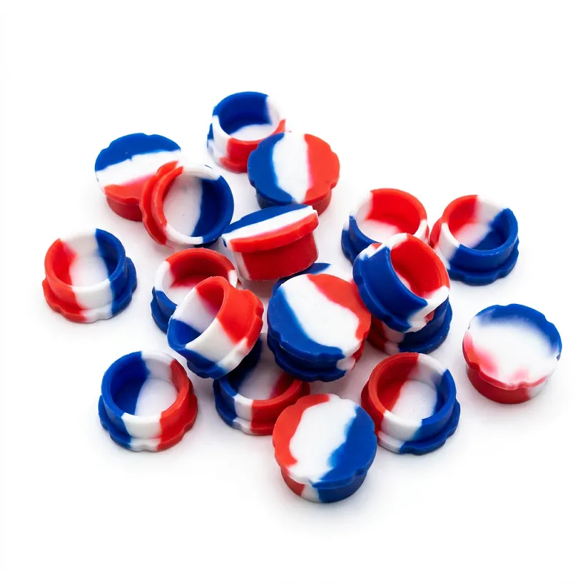 Multi-Color Silicone Vial Flip Top Cap Bulk Wholesale OEM High Quality for Peptide Sealing & Cosmetics Bottle Sealing