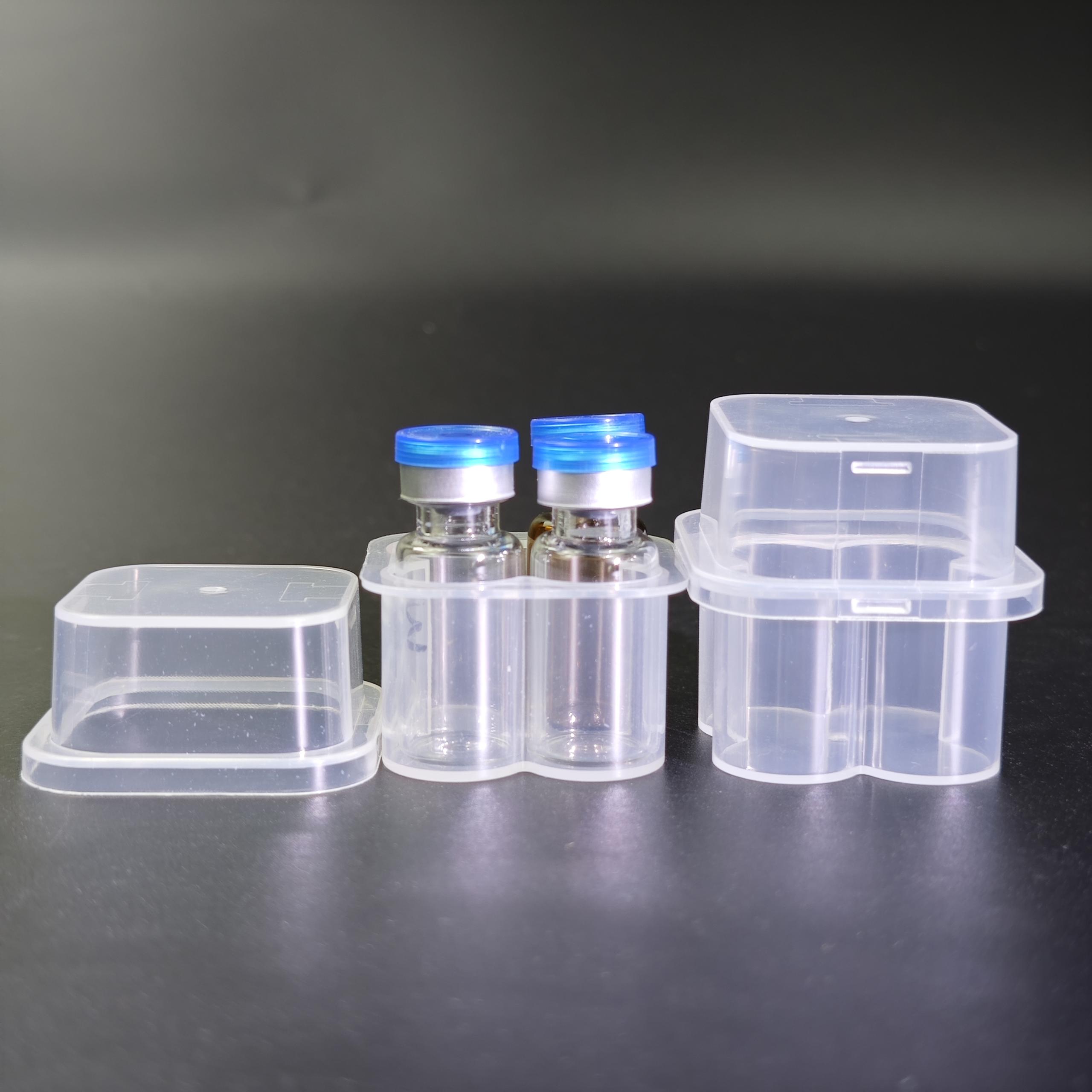 3 ml 4-piece set transparent PP tube rack OEM high quality BPA-free biological reagent storage box plastic tube rack organizer for laboratory cold chain use