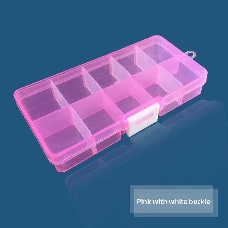 Small 10-Compartment Transparent Pp Plastic Box Detachable Parts Component Storage Box Jewelry Jewelry Classification Hangeable