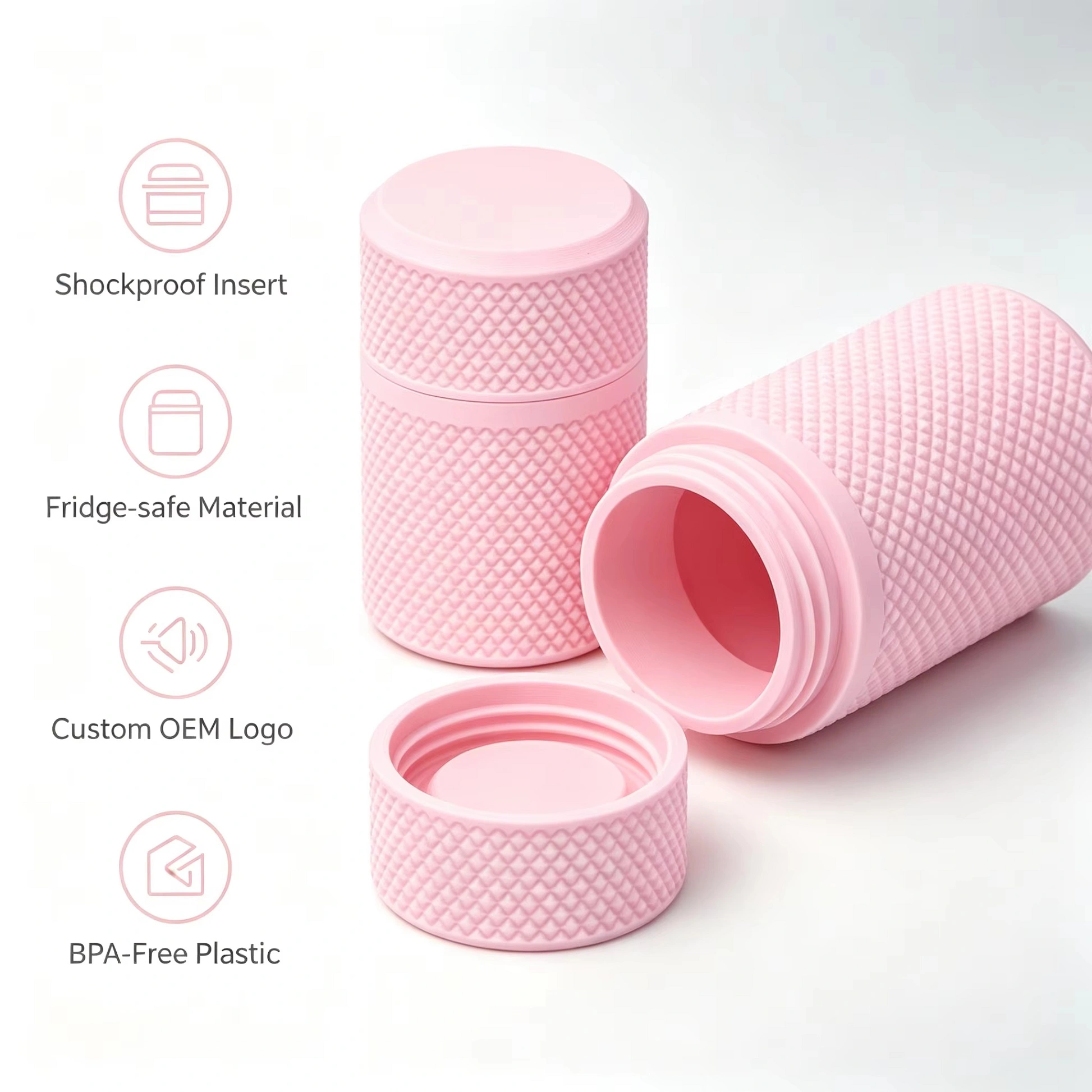Custom cylindrical peptide storage box, can hold one 2ml to 20ml vial, reusable storage box, peptide vial box, portable protective packaging, single-piece peptide protective box
