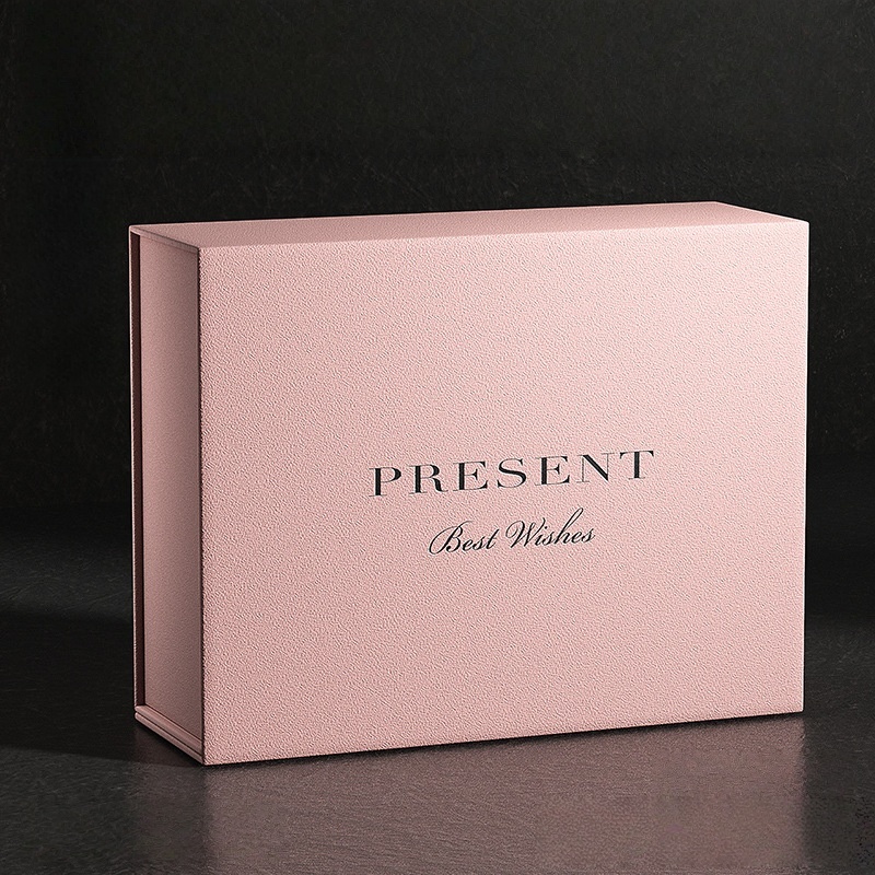 Elegant pink HC.PRINTERS gift box with